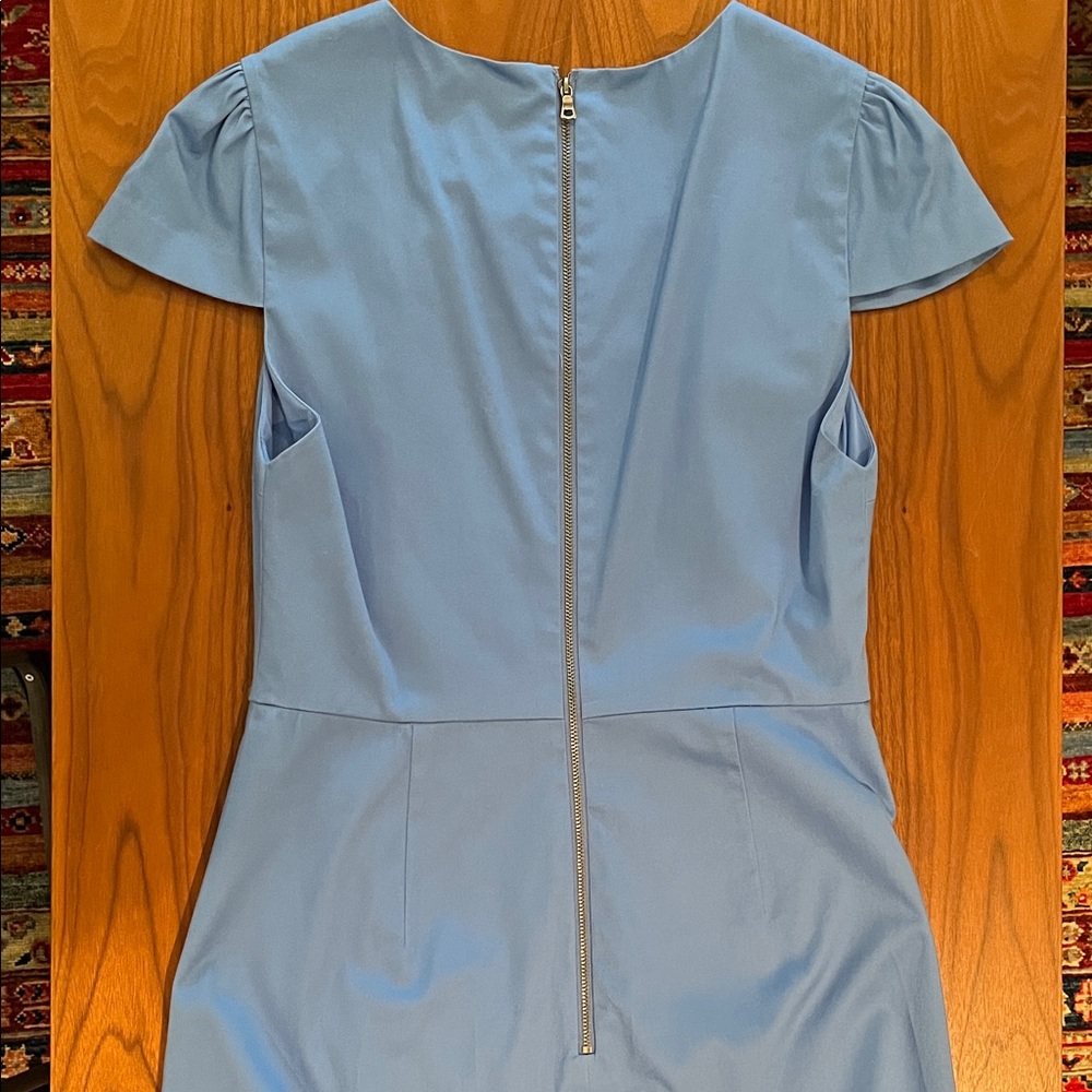 Alice + Olivia Elegant Blue Ruffle Dress with Slightly Puffed Sleeves Size 10 - Picture 10 of 13